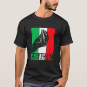 手印イタリアン付きガバゴールアメリカ肉 Tシャツ (正面)