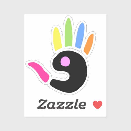 手印刷クールアートノートパソコンステッカー シール (シート)