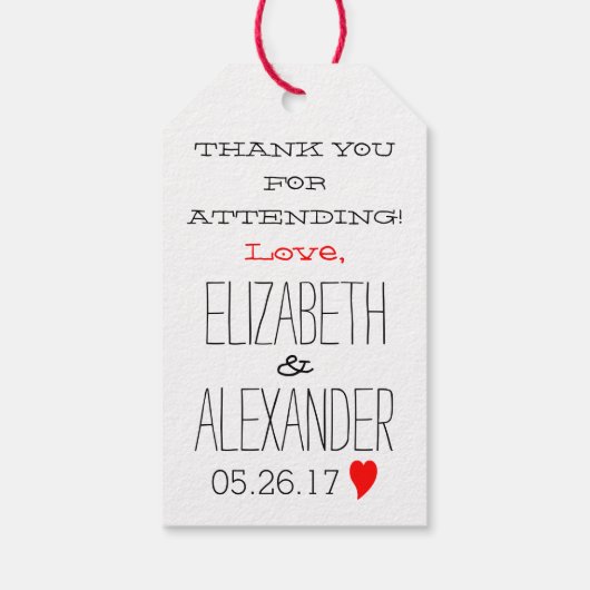 手取り菓子の国の結婚式のゲストの好意 ギフトタグ (裏面)