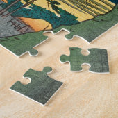 手古名神社と広重連橋 ジグソーパズル (側面)