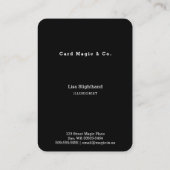手品の一突き手のわずかなカード 名刺 (裏面)