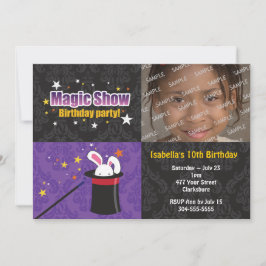 手品師のウサギの誕生会 招待状