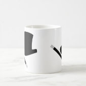 手品師のシルクハットおよび魔法の細い棒 コーヒーマグカップ (中央)