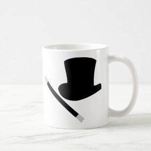 手品師のシルクハットおよび魔法の細い棒 コーヒーマグカップ