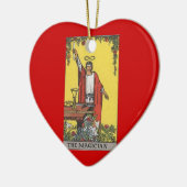 手品師の占いカードのイメージ セラミックオーナメント (左)