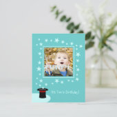 手品師の子供の誕生日のパーティの招待状 招待状 (スタンド正面)