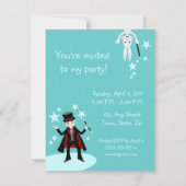 手品師の子供の誕生日のパーティの招待状 招待状 (裏面)
