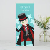 手品師の子供の誕生日のパーティの招待状 招待状 (スタンド正面)