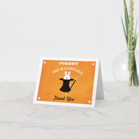 手品師の誕生会のサンキューカード サンキューカード (正面)