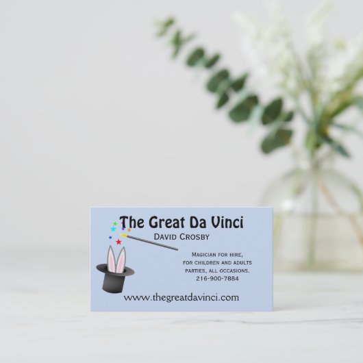 手品師の魔法の帽子の名刺 名刺 (スタンド正面)