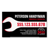 手回し配管用非常用レンチ24時間用工具 マグネット名刺 (正面)