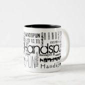 手回し!タイポグラフィワードクラウド ツートーンマグカップ (正面右)