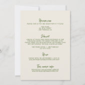 手図解入りの、写真付きので書全部を引結婚く 招待状 (裏面)