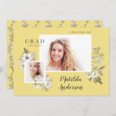 手図解入りの、写真付きのフローラ数々の写真科 案内状 (正面/裏面)