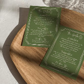 手図解入りの、写真付きの引き書の結婚詳細 エンクロージャーカード