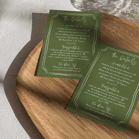 手図解入りの、写真付きの引き書の結婚詳細 エンクロージャーカード