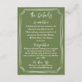 手図解入りの、写真付きの引き書の結婚詳細 エンクロージャーカード (正面)