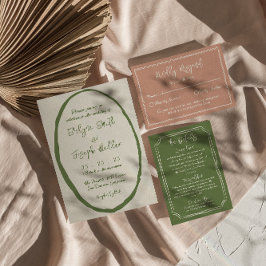 手図解入りの、写真付きの引き書ユニークの 招待状