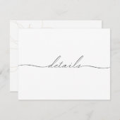 手図解入りの、写真付きの引き花詳細カード 招待状 (正面/裏面)