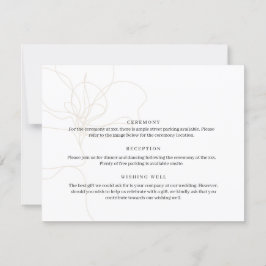 手図解入りの、写真付きの引き花詳細カード 招待状