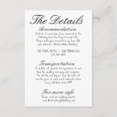 手図解入りの、写真付きの書描結婚詳細 エンクロージャーカード (正面)