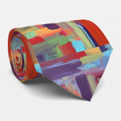 手塗りのカラフルの抽象芸術の首のタイ ネクタイ (ロール)