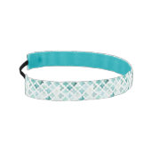 手塗りのターコイズパターン アスレチックヘッドバンド (左)