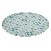 手塗りのターコイズパターン カッティングボード (角)