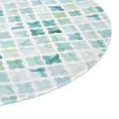 手塗りのターコイズパターン カッティングボード (角)