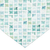 手塗りのターコイズパターン ショートテーブルランナー (コーナー)