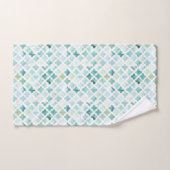 手塗りのターコイズパターン バスタオルセット (ハンドタオル)