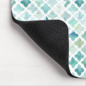 手塗りのターコイズパターン マウスパッド (コーナー)