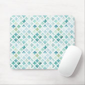手塗りのターコイズパターン マウスパッド (マウス)