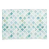 手塗りのターコイズパターン 枕カバー (正面右)