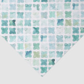 手塗りのターコイズパターン 薄葉紙 (詳細)