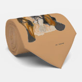 手塗りのバセットハウンド ネクタイ (ロール)