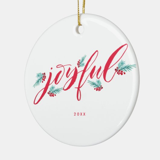 手塗りのパーソナライズなクリスマスのオーナメント セラミックオーナメント (左)