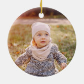 手塗りのパーソナライズなクリスマスのオーナメント セラミックオーナメント (裏面)