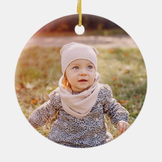 手塗りのパーソナライズなクリスマスのオーナメント セラミックオーナメント (裏面)