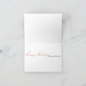 手塗りのメリークリスマスのヒイラギ シーズンカード (内部)