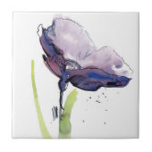 手塗りの抽象芸術の花の夏のデザイン タイル (正面)