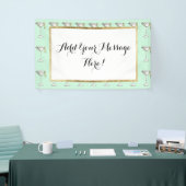 手塗りの水彩画のオリーブ色のマルティーニのカクテル 横断幕 (トレードショー)