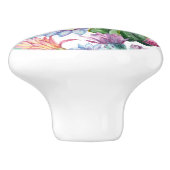 手塗りの水彩画のサボテンパターン セラミックノブ (側面)