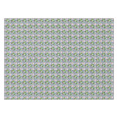 手塗りの水彩画のサボテンパターン テーブルクロス (正面(横))