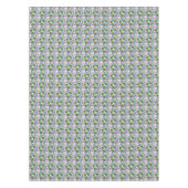 手塗りの水彩画のサボテンパターン テーブルクロス (正面)