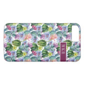 手塗りの水彩画のサボテンパターン Case-Mate iPhoneケース (裏面(横))