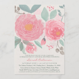 手塗りの水彩画のブライダルかベビーシャワー 招待状