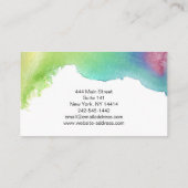 手塗りの水彩画の芸術家 名刺 (裏面)