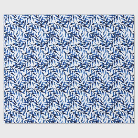 手塗りの水彩画インクパターン ラッピングペーパー (フラット)