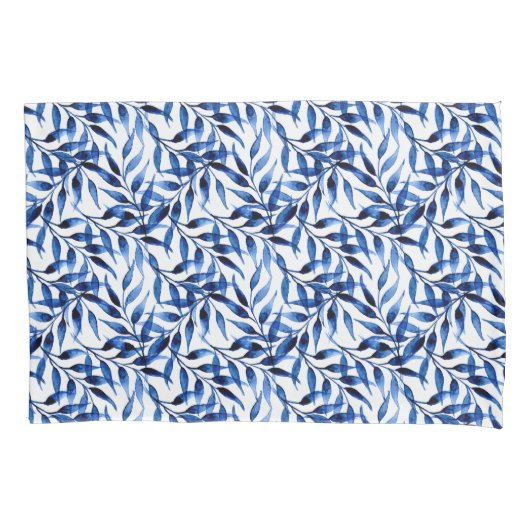 手塗りの水彩画インクパターン 枕カバー (正面左)